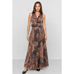 Kocca - Top da donna senza maniche a fantasia paisley Donna