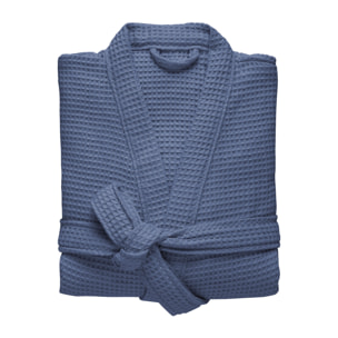 NE PAS UTILISER - Peignoir homme col kimono en coton bio, ESPRIT NID D'ABEILLE BIO