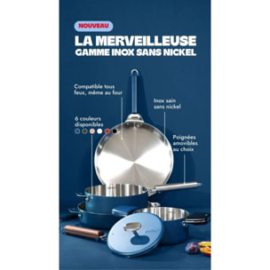 Casserole COOKUT LA MERVEILLEUSE  INOX 20CM - MYRTILLE