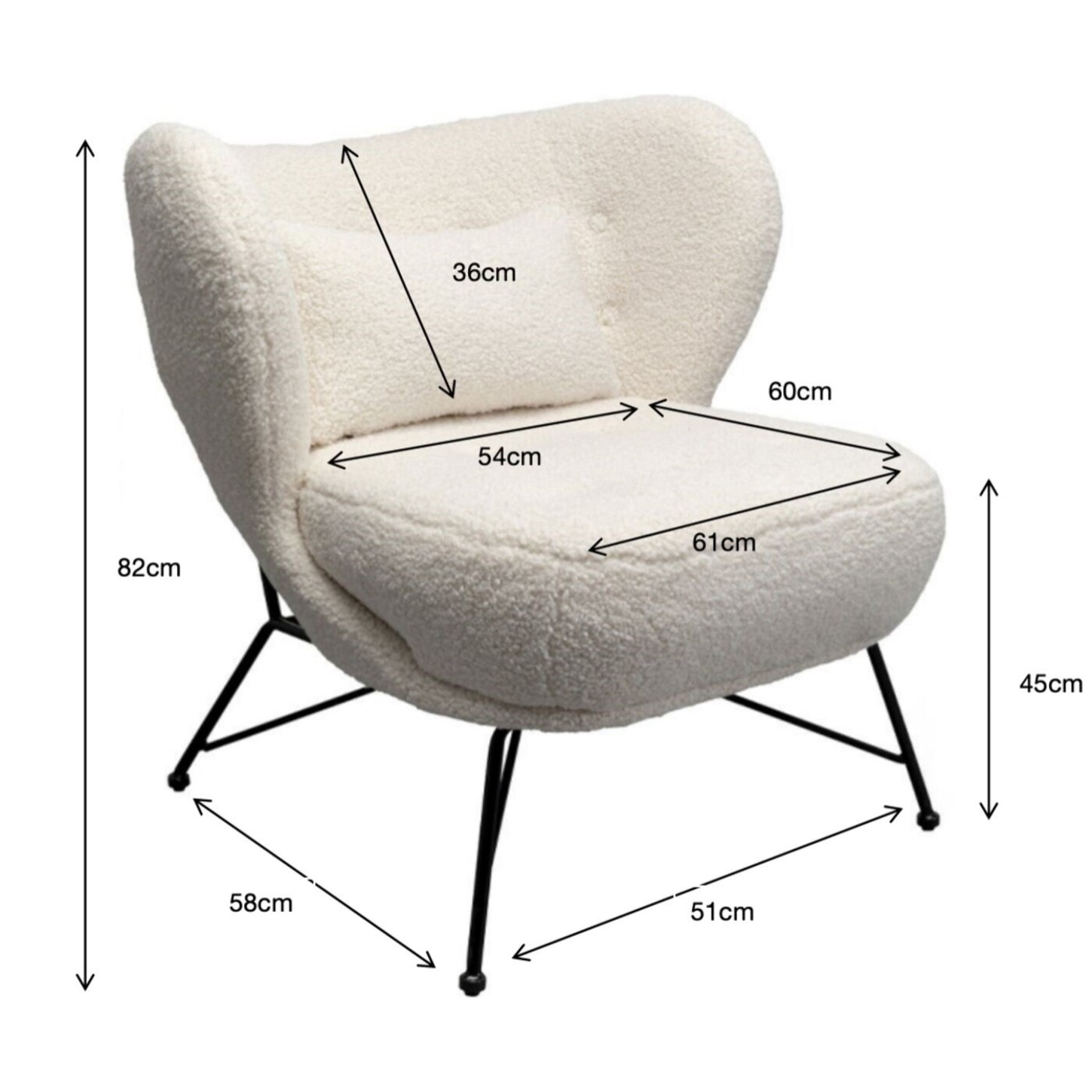 Fauteuil Jacky Teddy blanc Kare Design