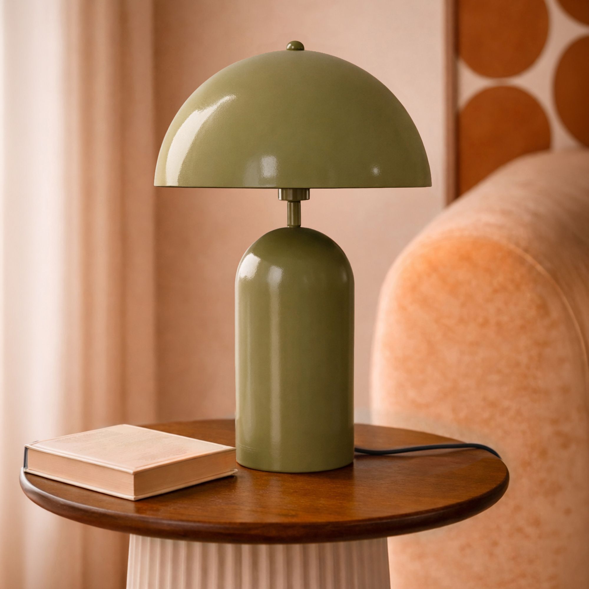 Lampe en métal verte CHLOE