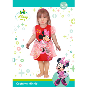 Vestito Costume Disney Baby Minnie Topolina Rosso Rosa Bambina