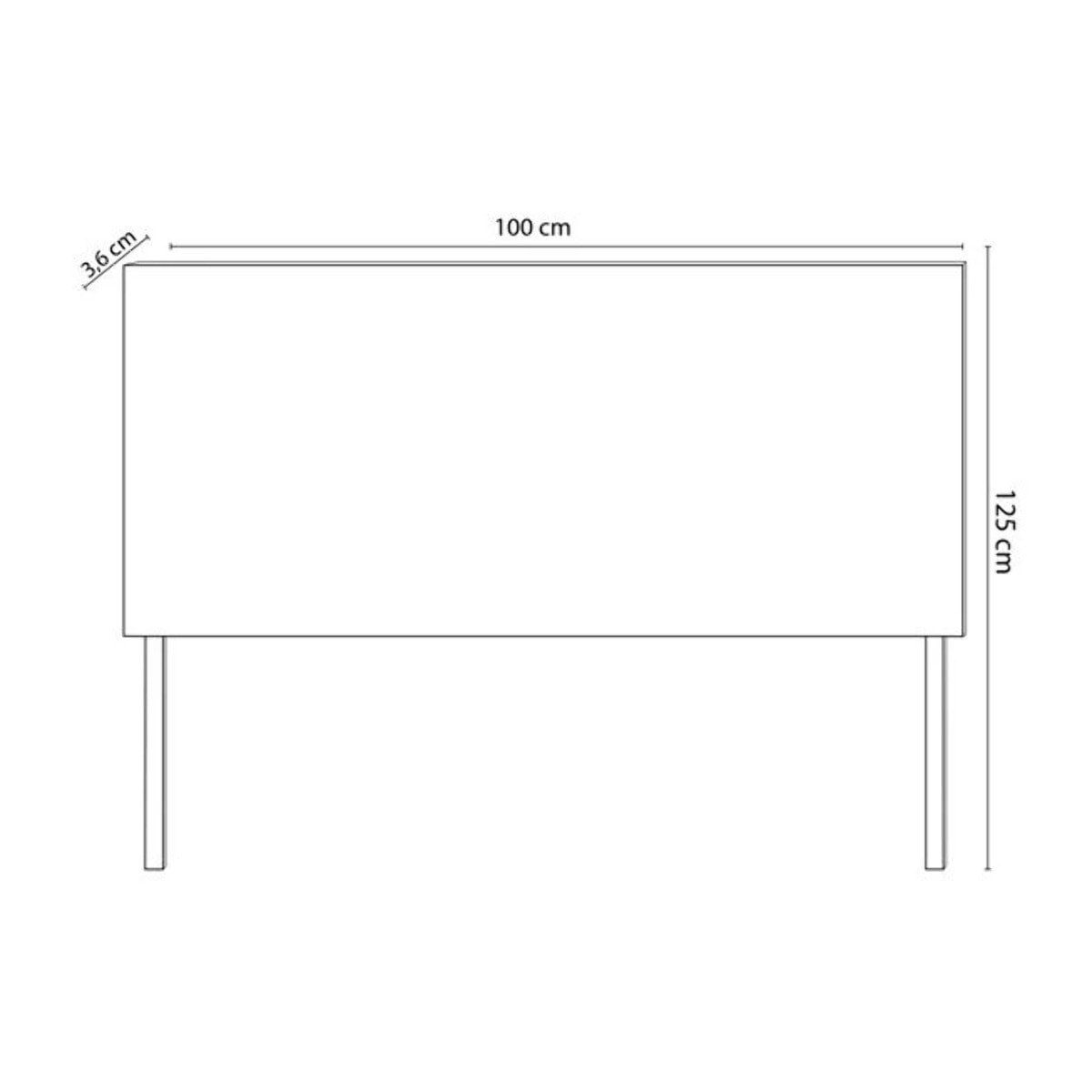 Cabecero individual Industrial Roble boreal – Negro