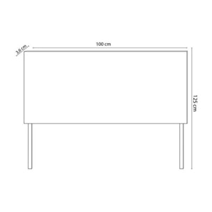 Cabecero individual Industrial Roble boreal – Negro