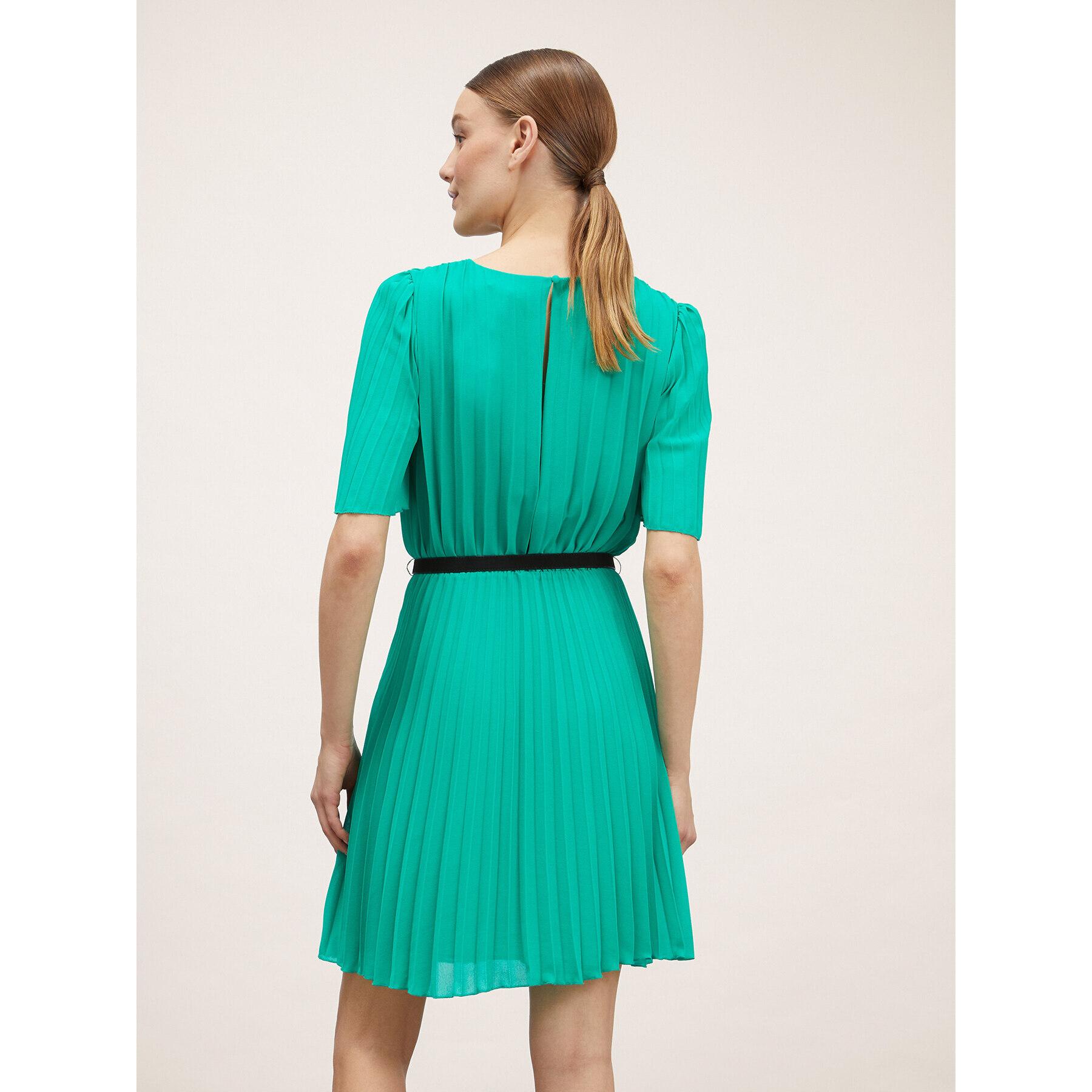 Motivi - Mini dress plissé con cintura - Verde