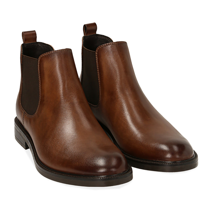 Chelsea boots testa di moro in pelle di vitello