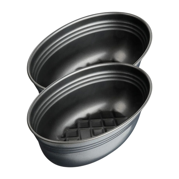 Ensemble de 2 Moules à pain ovale 26 x 16 cm Zenker Black Metallic