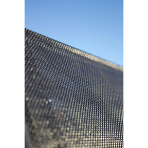 C43 - Lot de 6 chaises en aluminium et toile plastifiéee