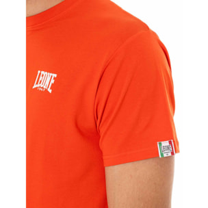 T-shirt in cotone da uomo a maniche corte Leone Basic