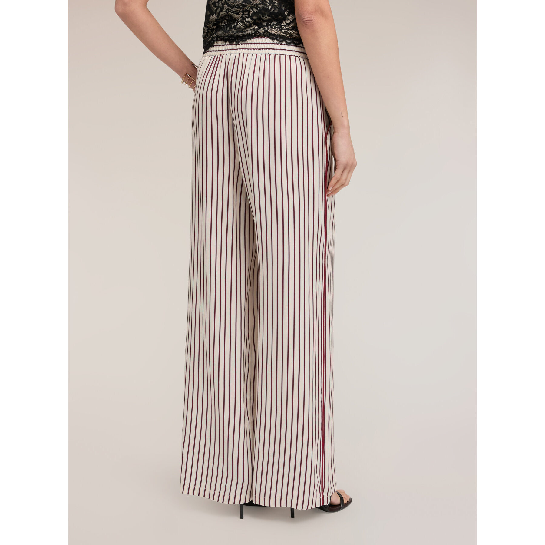 Motivi - Pantalones palazzo en twill de viscosa - Beige