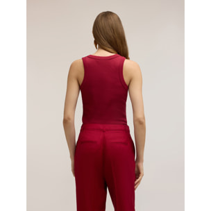 Motivi - Top con strass en el escote - Burgundy