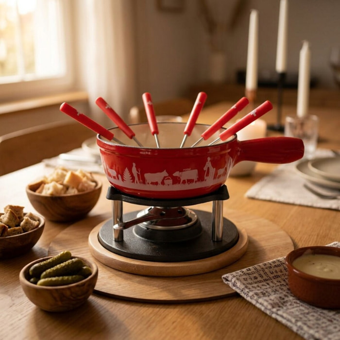 Service à fondue au fromage 6 personnes Rotel Swiss Tradition