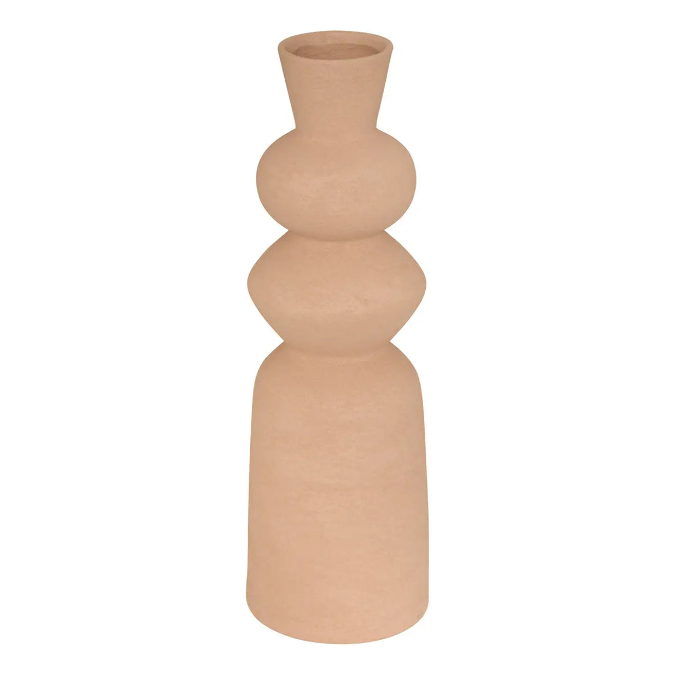 Vase Totem Ezia 15x15x48cm Marron Tonka