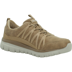 Sneakers De  Mujer 100889s Graceful Cozy Hug Marron Claro
