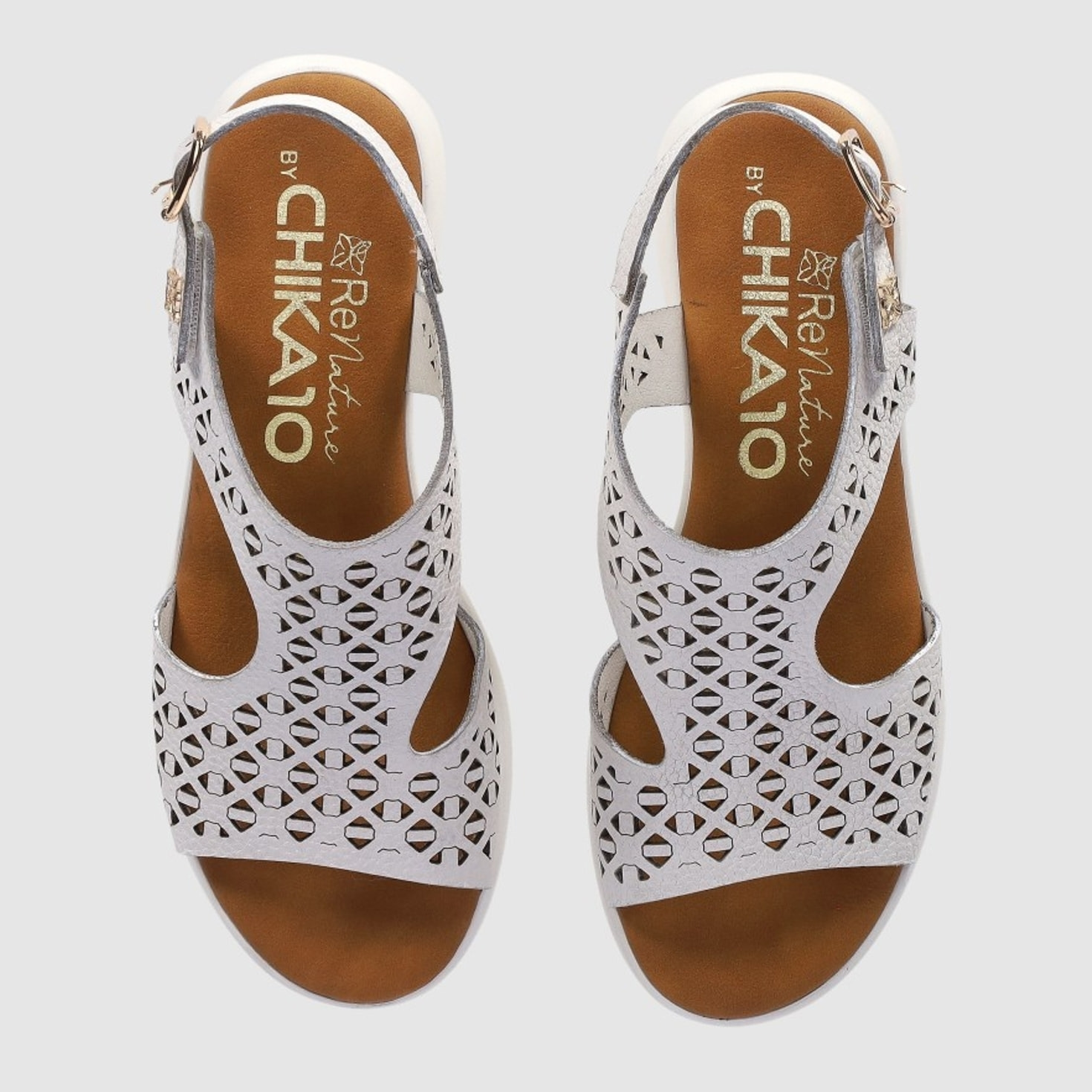 Sandalias de Piel - Blanco - Tacón: 3 cm