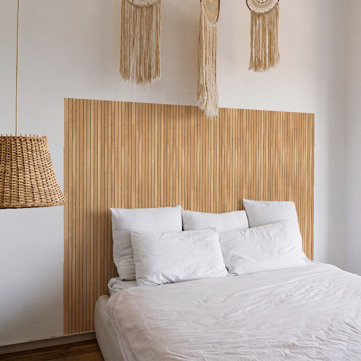 Rouleau revêtement adhésif vinyle au mètre - Sticker mural tête de lit - BOIS SCANDINAVE