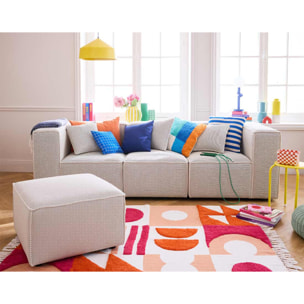 Arty - pouf d'appoint - en tissu mailles 3D - Beige