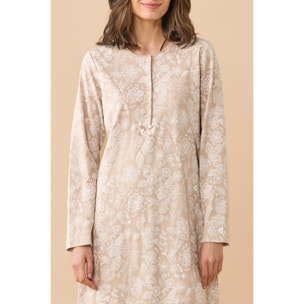 Camicia da notte donna in caldo cotone con abbottonatura frontale articolo cuore. Noidinotte