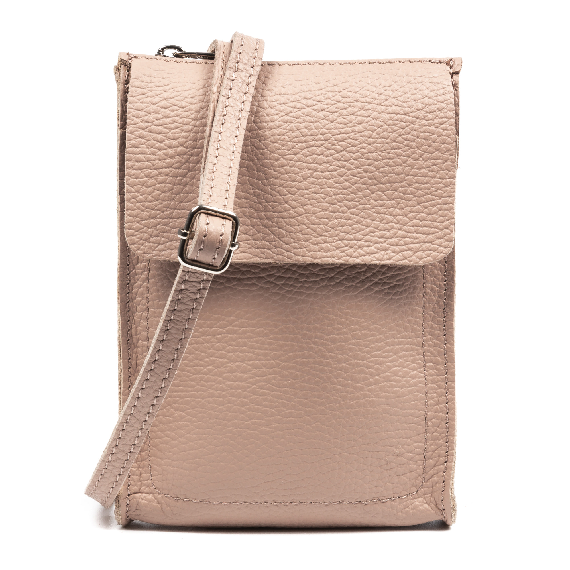 Albaretto Bolso bandolera de mujer de piel auténtica acabado Dollaro