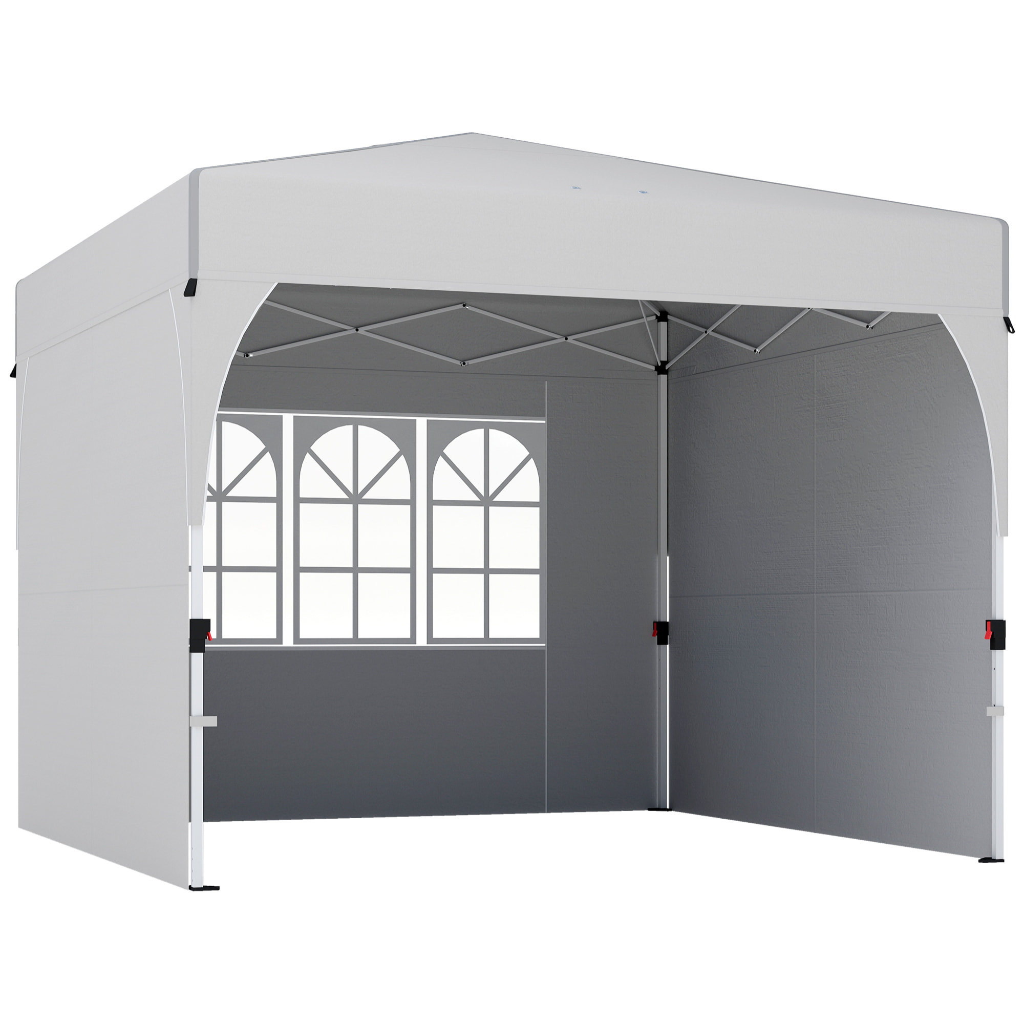 Tonnelle pliante pop up 3 x 3 m protection UPF 50+ tissu oxford crème