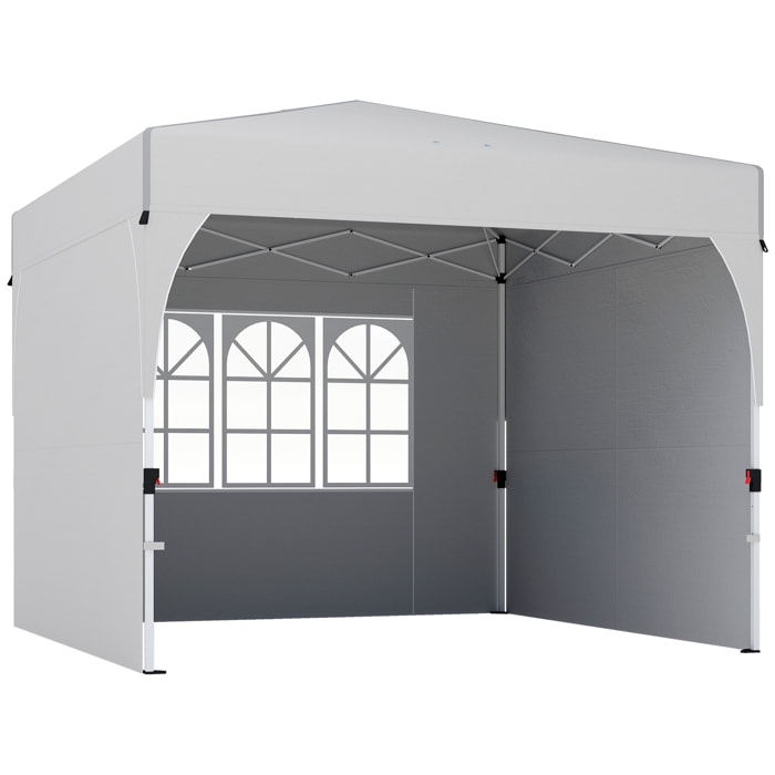 Tonnelle pliante pop up 3 x 3 m protection UPF 50+ tissu oxford crème