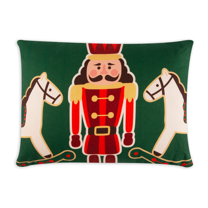 Cuscino arredo Excelsa – Vintage Christmas, Cotone e poliestere verde