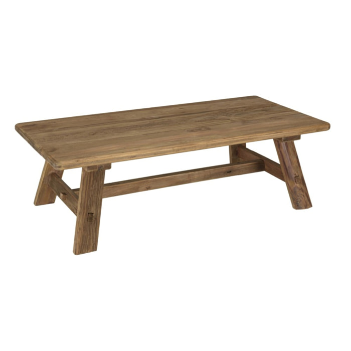 SANDY - Table basse rectangulaire 140x70cm bois Pin recyclé