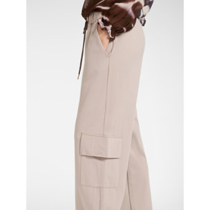 Elena Mirò - Pantaloni cargo wide leg - Beige