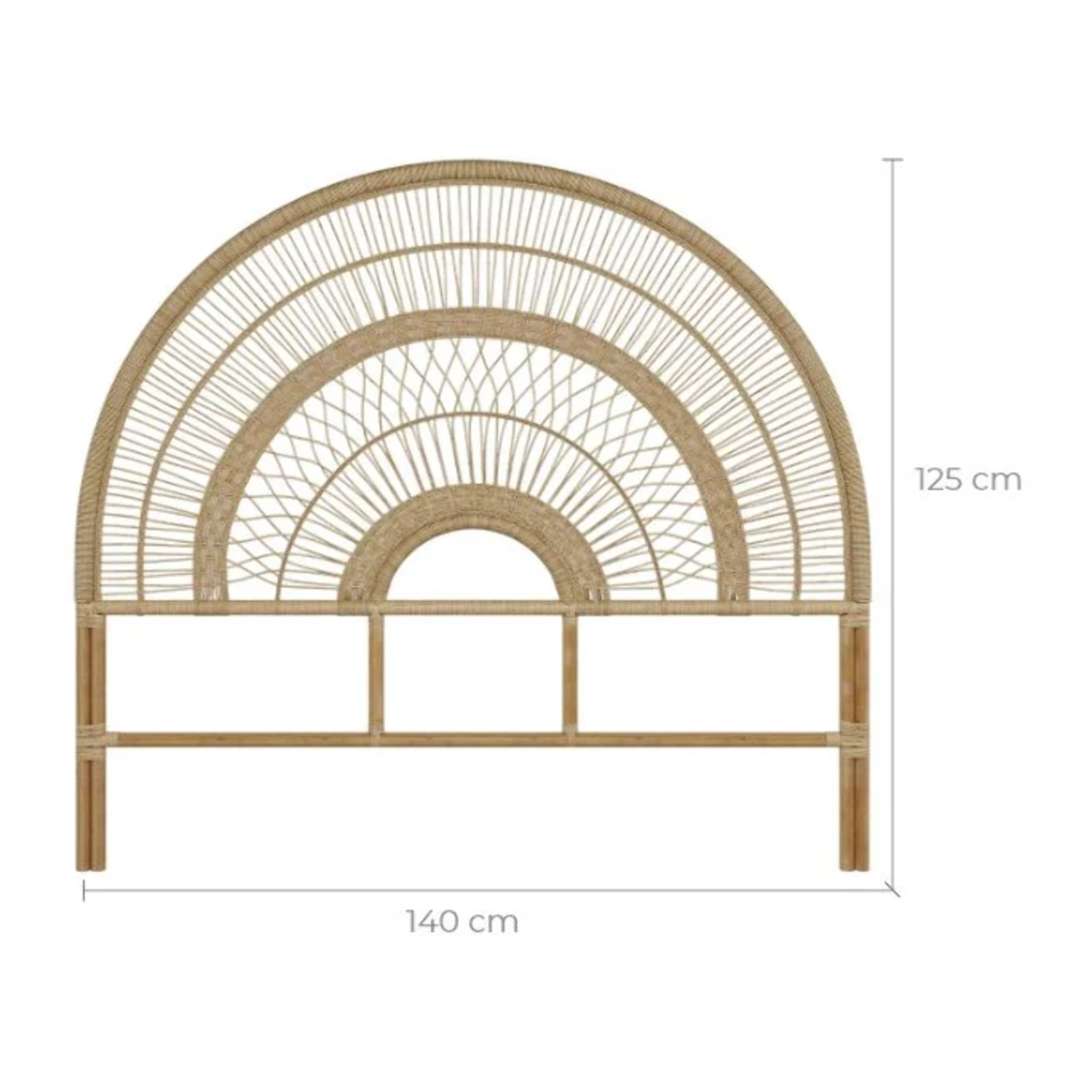 Tête de lit en rotin naturel 140 cm - Astéria