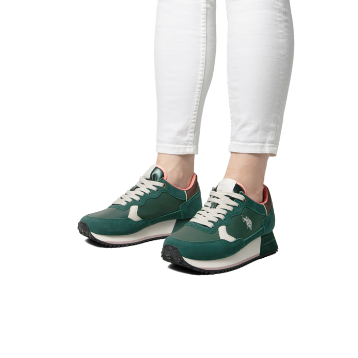 U.S. Polo Assn. - Sneakers SACHA005WDSN2 in camoscio per donna