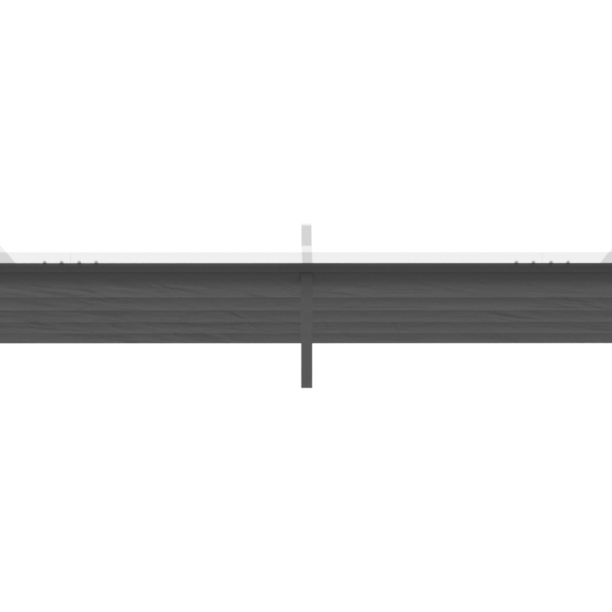 Cubierta para Pá©rgola 3,5x2,5 m Techo de Repuesto Retrá¡ctil para Sombrilla Toldo de Tela para Cenador Jardín con 10 Orificios de Drenaje Gris Oscuro