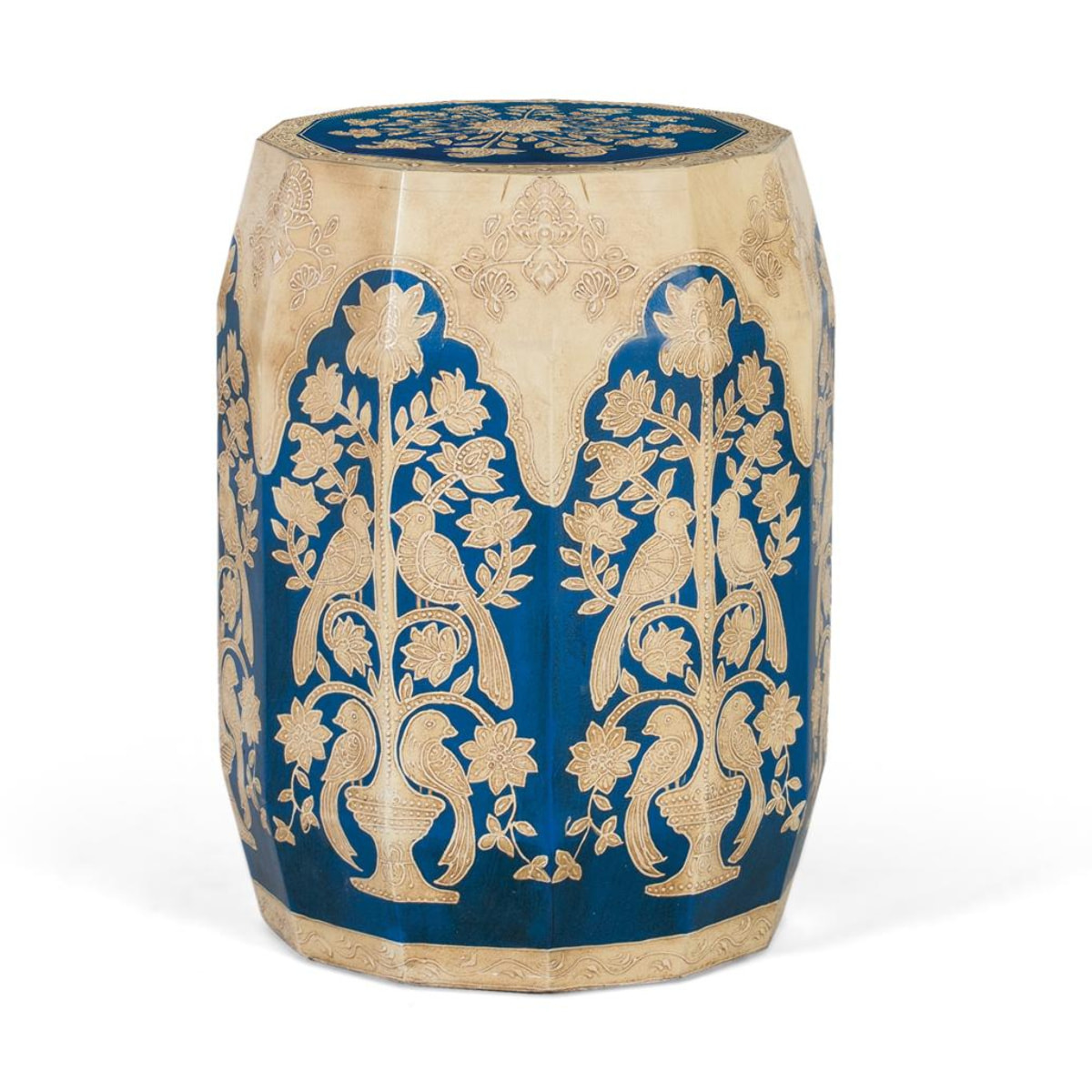 Taburete de Madera de Mango 37 Cm Estilo Artesanal Étnico