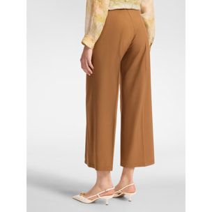Elena Mirò - Pantaloni dritti in tessuto leggero - Marrone