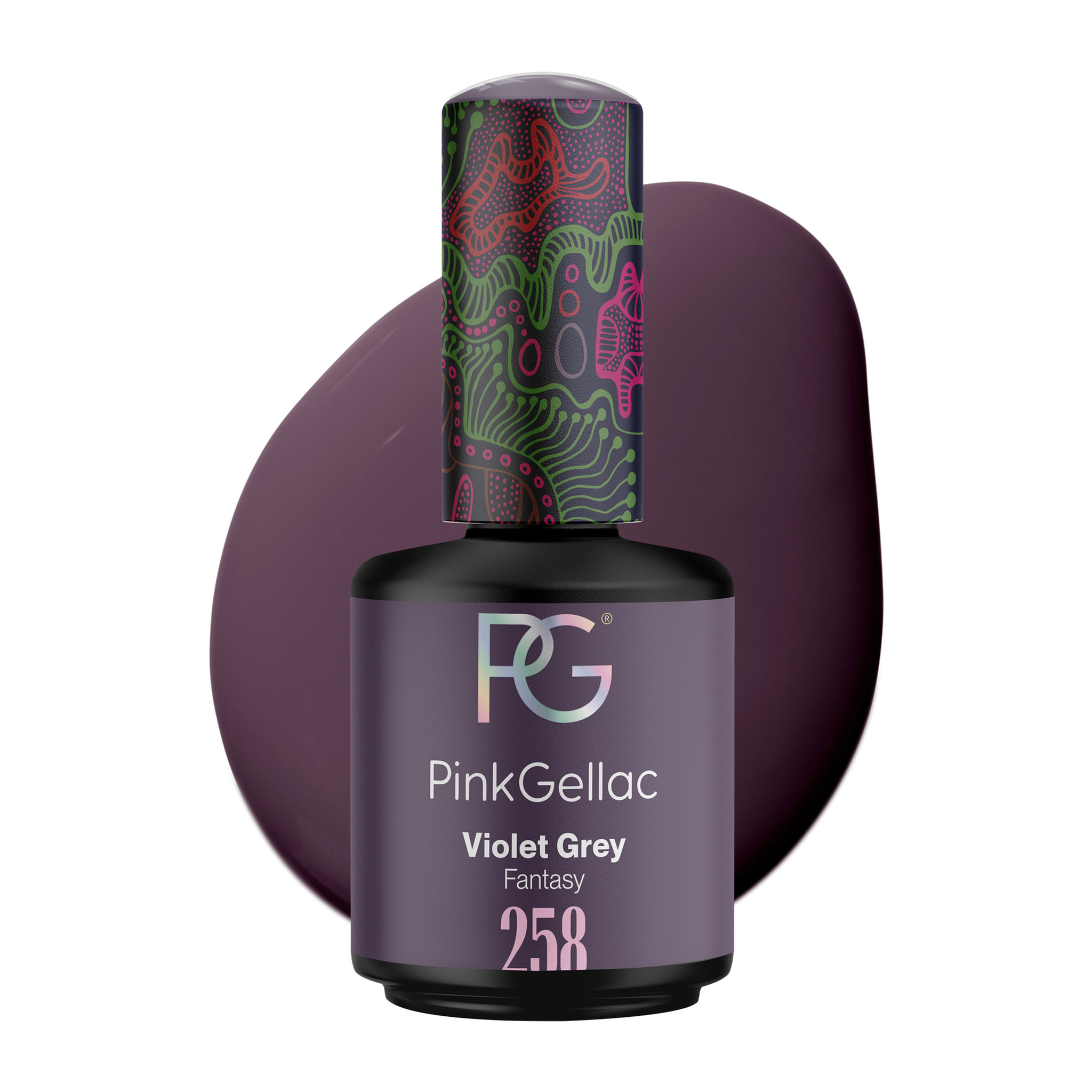 Vernis semi-permanent - 258 Violet Grey - 15 ml