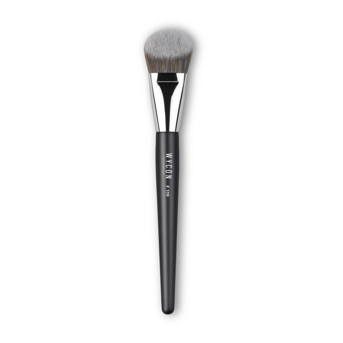 F119 ANGLED BRUSH Pennello in setole fitte e morbide ideale per fondotinta e correttori fluidi
