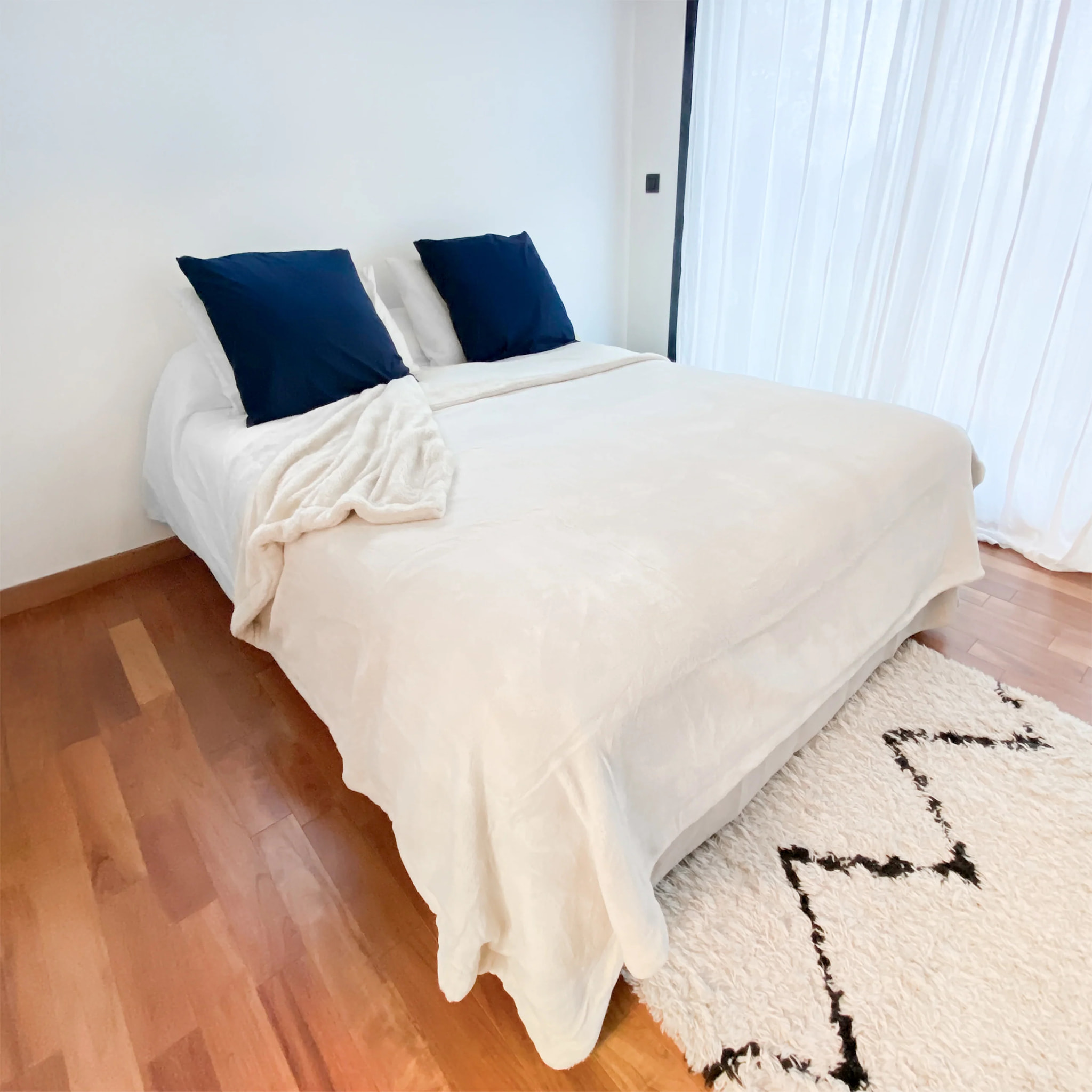 Couverture polaire - Cozy Beige Clair - 220x240cm - 760g/m²