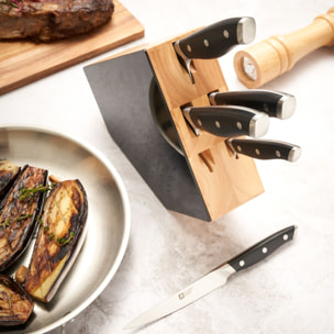 Grand Chef - Bloque de 5 piezas con afilador