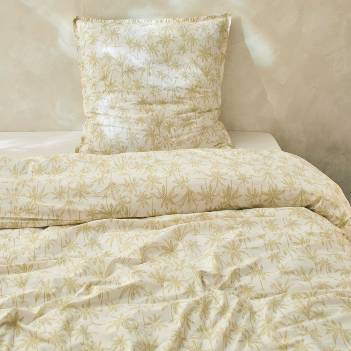 Housse de couette GOA ECUME en 100% percale de coton organic- jaune clair - vendue seule