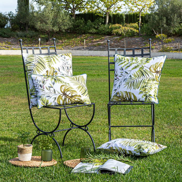 Lot de 2 housses de coussin en coton imprimé STEFANIA- vert
