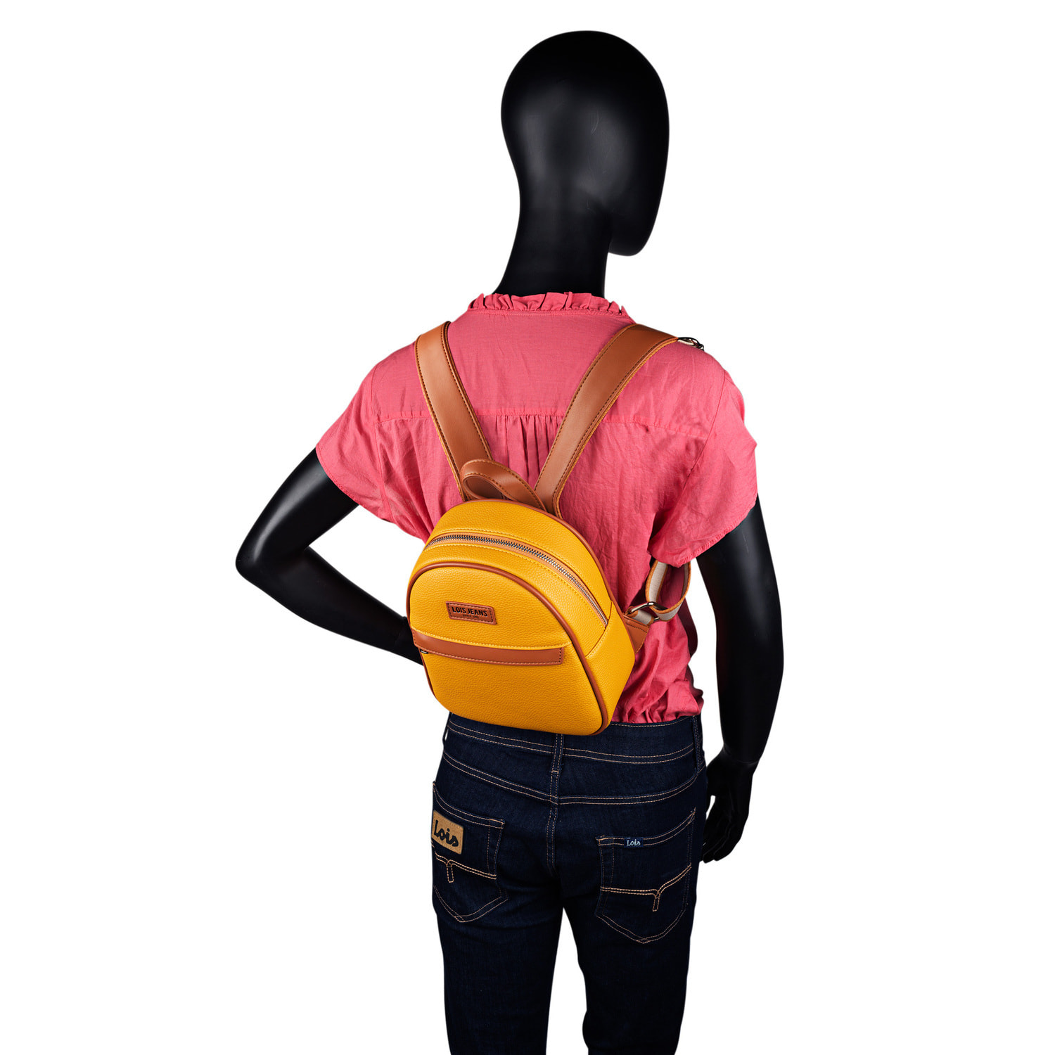Bolso Mochila Mujer Lois Chandler Mostaza