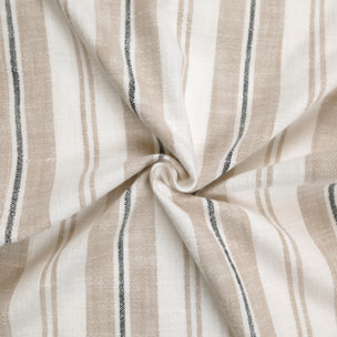 Rideau 100% coton rayures tapissier LOURMARIN - Beige