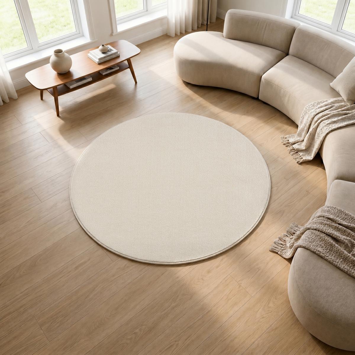 Tapis salon et chambre tissé motif uni PAJU