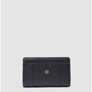 Piquadro Portefeuille femme avec porte-monnaie, porte-cartes de crédit et protection RFID