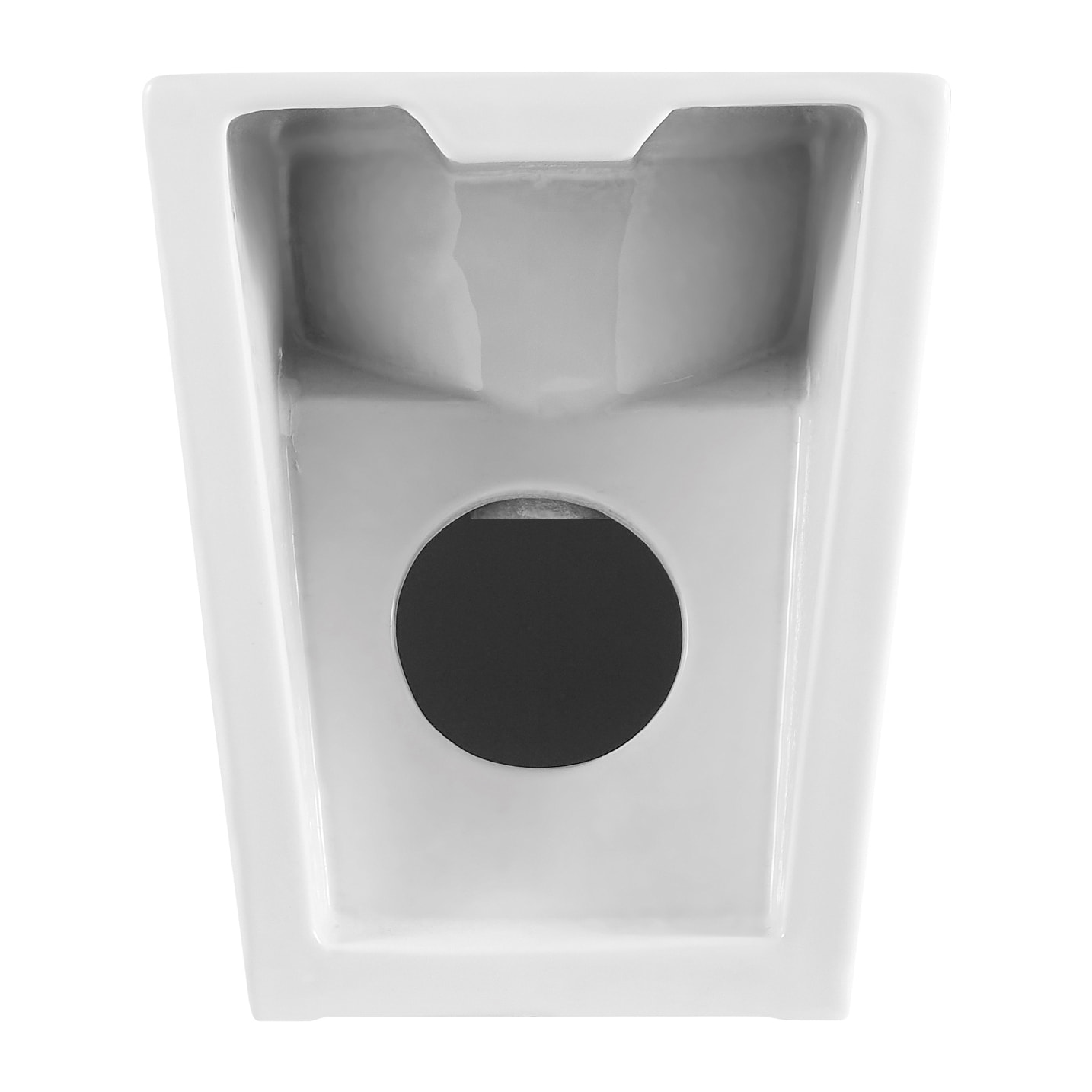 Bidet En Céramique Blanc | Bidet Compact Au Sol | Sortie Mural | Équipé D'Un Trou Pour Robinet, Pour Débordement Et Pour Drainage | Alday