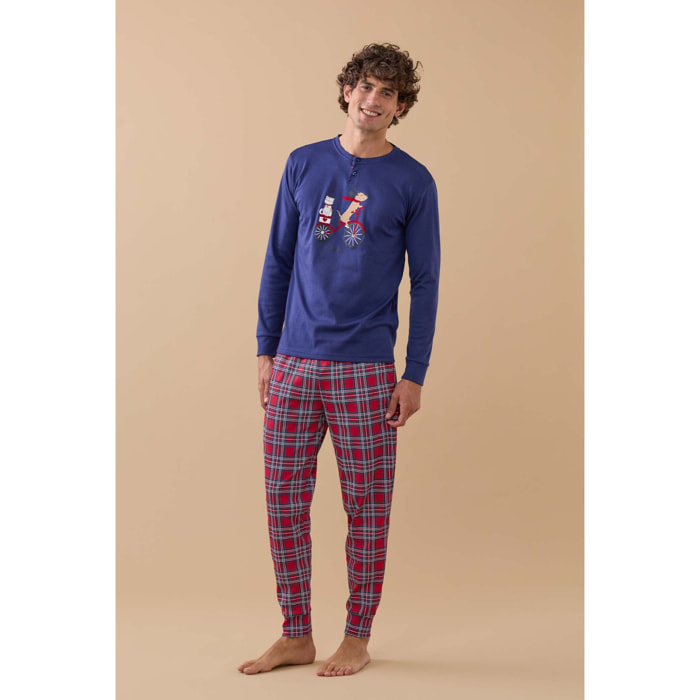 Pigiama uomo invernale caldo cotone articolo noel Noidinotte