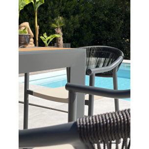 TONGA - Ensemble repas de jardin 6 places en alu