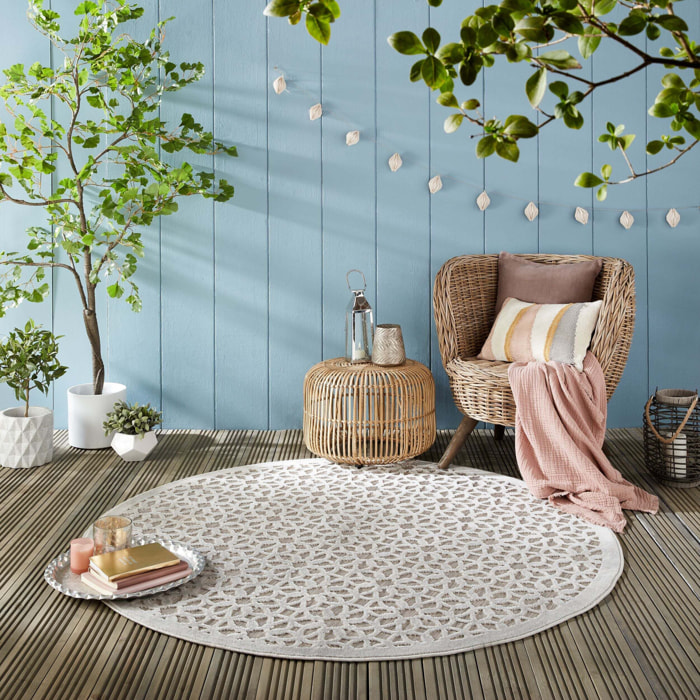 Tapis extérieur rond ARGENTO