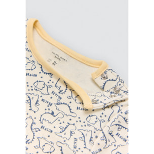 Completo salopette e maglietta a maniche lunghe per neonato Dragon Tale