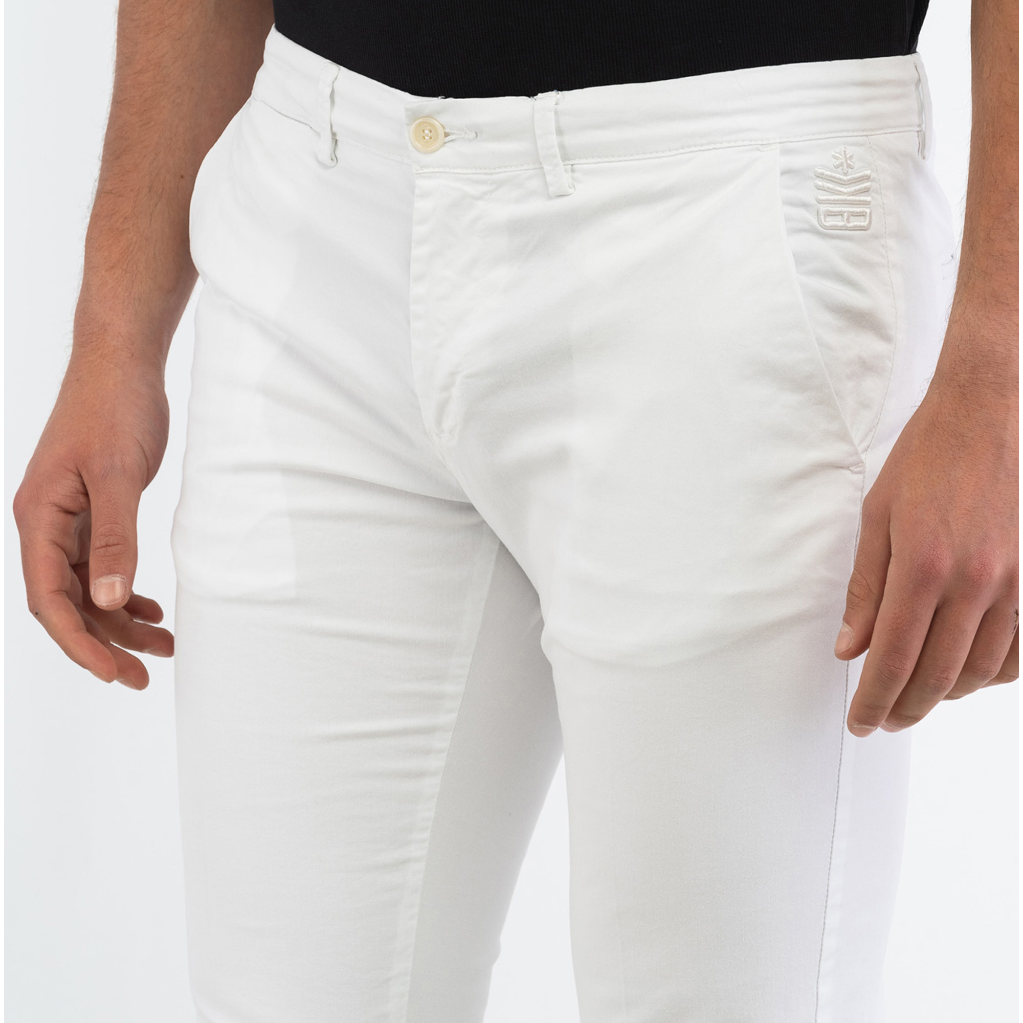 BIKKEMBERGS pantalone uomo white