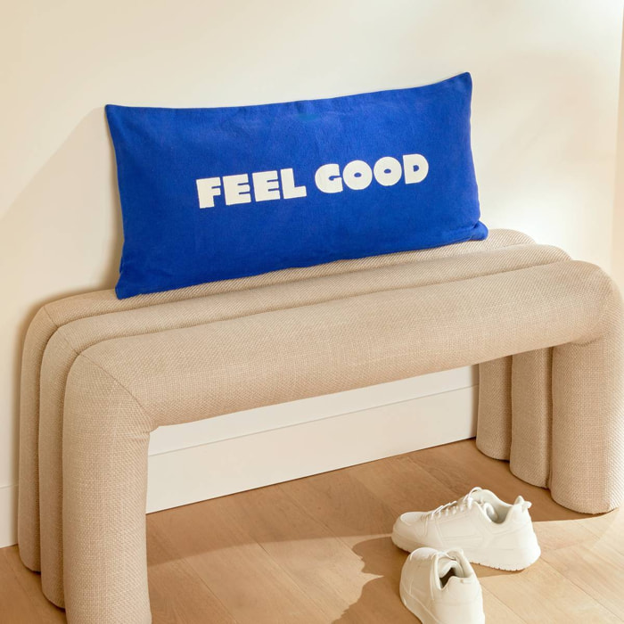 Coussin Flow bleu indigo 35x75cm